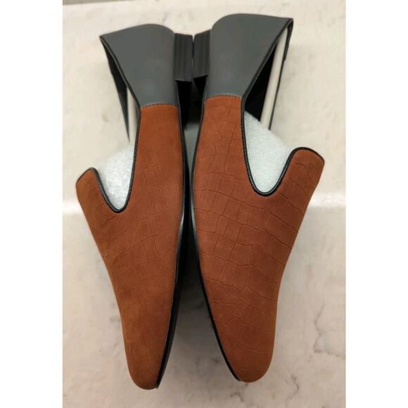 LOGO Meryl Leather Slip on Loafers Maple Sugar/Pewter 8.5 NEW Lori Goldstein - Picture 6 of 7